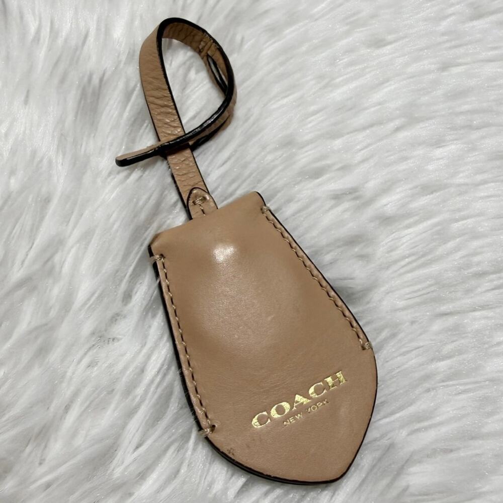 Coach Tan Ring Bag Charm Key Fob